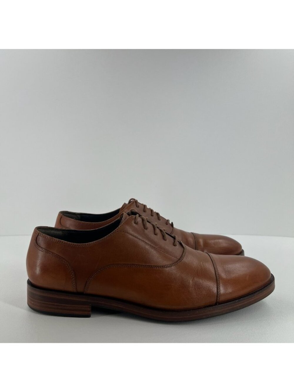 Cole Haan Harrison Grand Oxford Dress Shoes Men 11.5 Cap Toe Lace Up Leather Tan